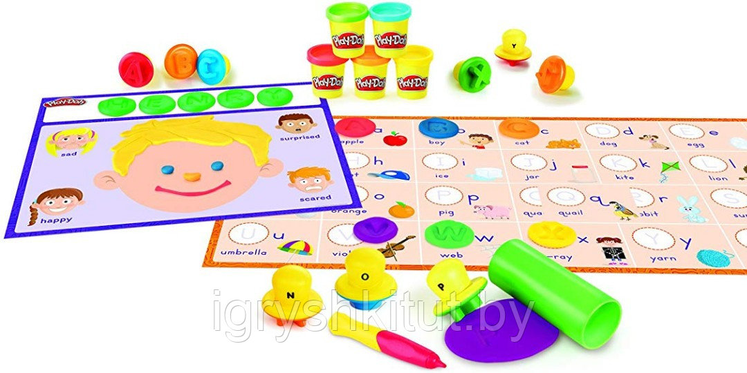 Набор для лепки  Play-Doh "Лепи и изучай буквы и язык",оригинал, арт.C3581