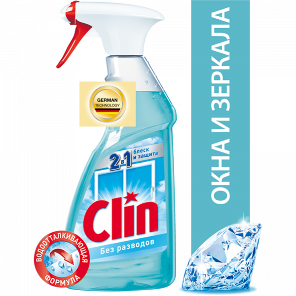 Средство для мытья окон и стекол "Clin" (Клин) , 500мл(работаем с юр лицами и ИП) - фото 2 - id-p113243477