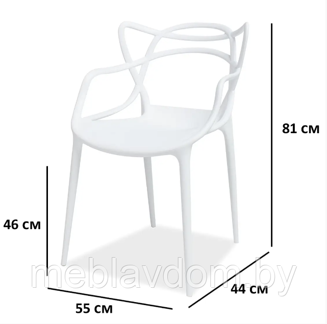 Стул SIGNAL TOBY белый/белый - фото 2 - id-p198458287