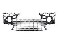 РЕШЕТКА В БАМПЕР (ЦЕНТРАЛЬНАЯ) Пежо 307 2005-2007, черная, с отверстиями под хром, PPG99033GА
