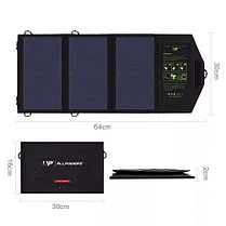Складная солнечная панель 21 Вт с зарядкой Power Bank от солнца для смартфона ALLPOWERS, фото 3