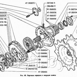 Бортовая передача и ведущие колеса ГАЗ-71 - фото 1 - id-p198466686