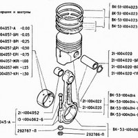 Поршни и шатуны ГАЗ-71