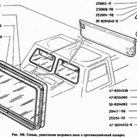 Стекло ГАЗ-71, Уплотнение окна Газ-71, Козырек противосолнечный ГАЗ-71