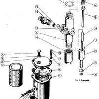 Подгруппа 1112. Форсунка. Подгруппа 1117. Фильтр топливный тонкой очистки