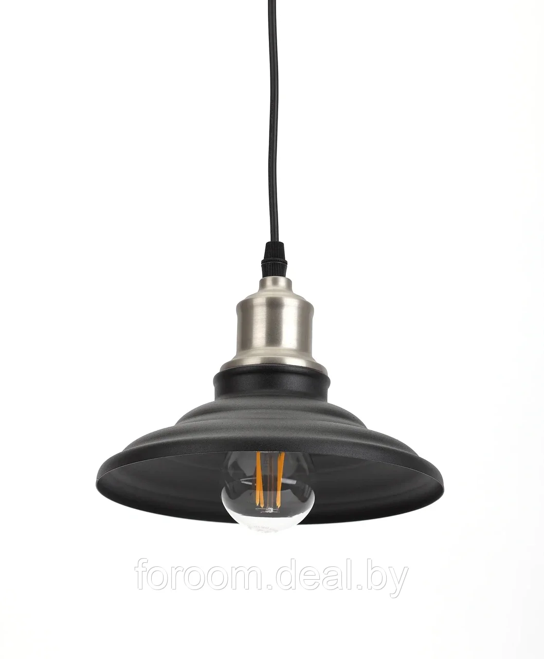 Подвесной светильник ЭРА PL4 BK/BN металл,E27,max 60W,высота плафона 130мм,подвеса 800мм,черный1/10 - фото 1 - id-p198458564