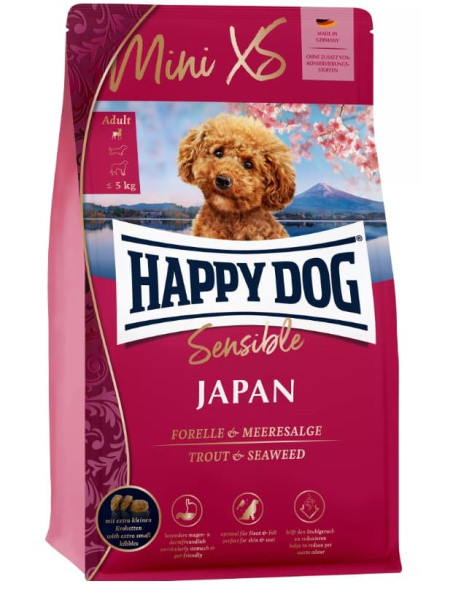 Сухой корм для собак HAPPY DOG Mini XS Sensible Japan 1.3 кг - фото 1 - id-p198368319