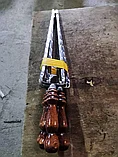 Шампур вилка с деревянной ручкой для курицы 40 см, фото 8