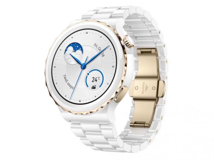 Умные часы Huawei Watch GT 3 Pro Frigga-B19T White Ceramic Strap 55028859 - фото 1 - id-p196992667