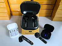 Беспроводные сенсорные Bluetooth наушники с зарядным кейсом Realme T3 Черные (Люкс Копия)
