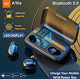 Беспроводные Bluetooth наушники EARBUDS A10-S чёрные, фото 5