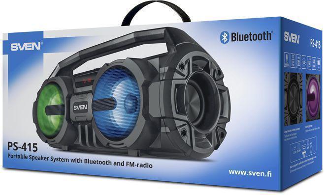 Колонка порт. Sven АС PS-415 черный 12W BT/USB
