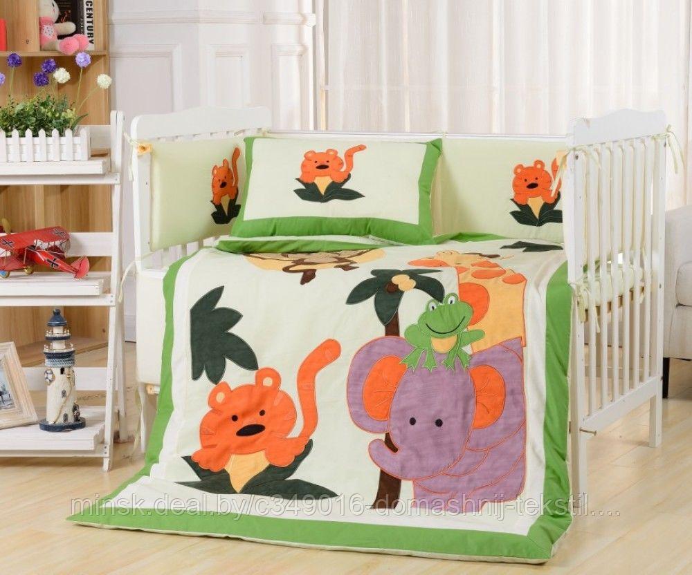 Комплект постельного белья для новорожденных с бортиком арт.19 - фото 1 - id-p198499119
