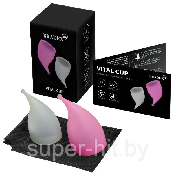 Набор менструальных чаш Vital Cup, 2 шт. (S+L) - фото 1 - id-p198498870