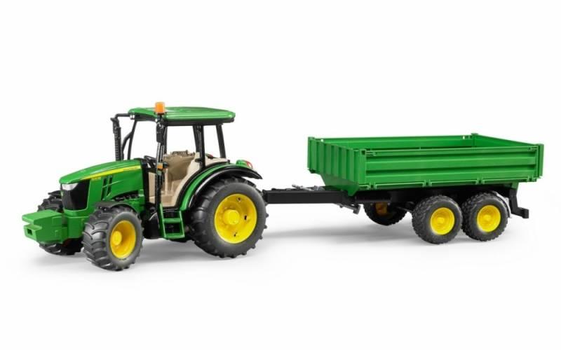 Bruder Трактор Bruder John Deere 5115M с прицепом 02108