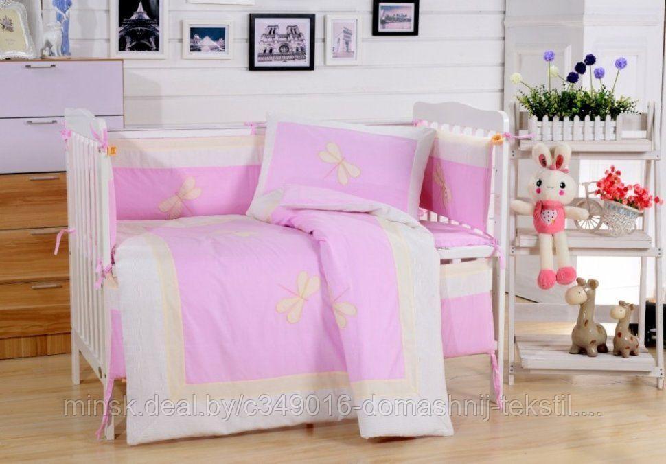 Комплект постельного белья для новорожденных с бортиком арт.23 - фото 1 - id-p198498794