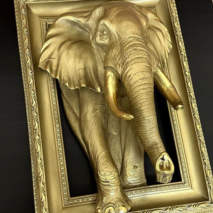 3D картина из полистоуна «Слон в рамке» 49 см. - фото 3 - id-p198499002