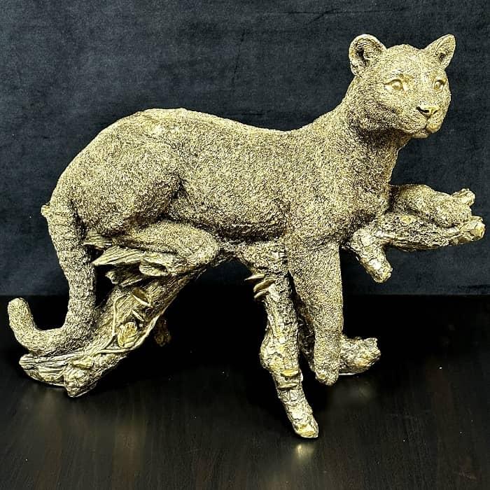 Фигура/статуэтка из полистоуна «Леопард на коряге» L-35 см. - фото 1 - id-p198499027