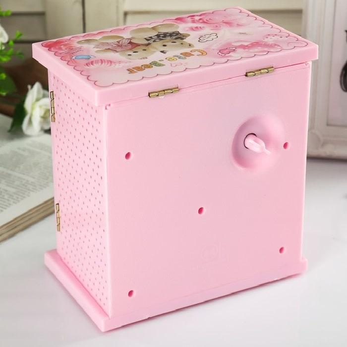 Музыкальная шкатулка для украшений «Розовый комодик» с мишками - фото 5 - id-p198499068