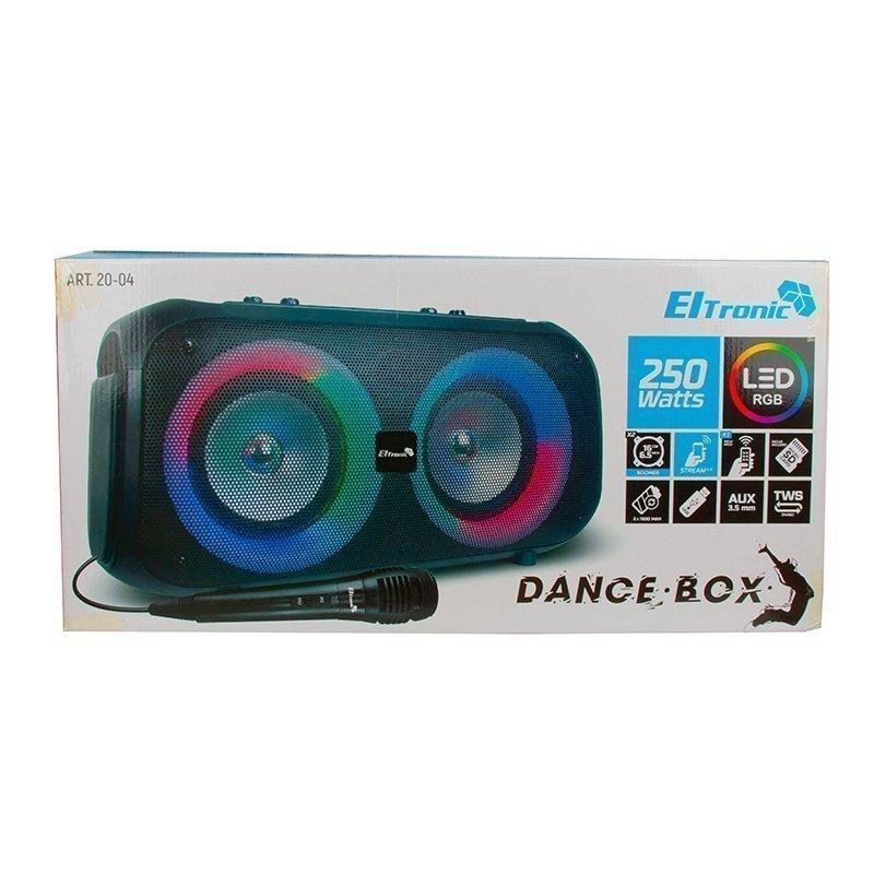 Беспроводная портативная bluetooth колонка Eltronic DANCE BOX 200 арт. 20-04 с проводным микрофоном, - фото 5 - id-p198499473