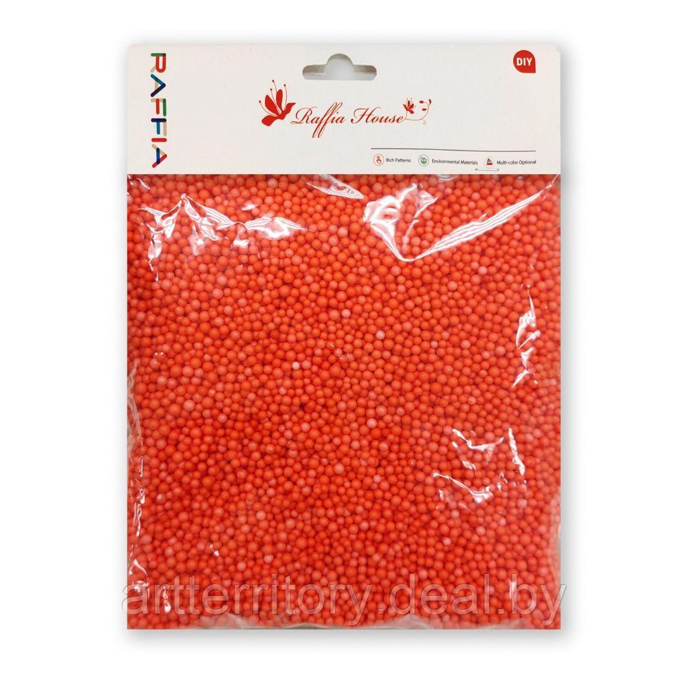 Декоративные шарики мелкие из пенопласта, диаметр 2мм, красные - фото 1 - id-p198505189