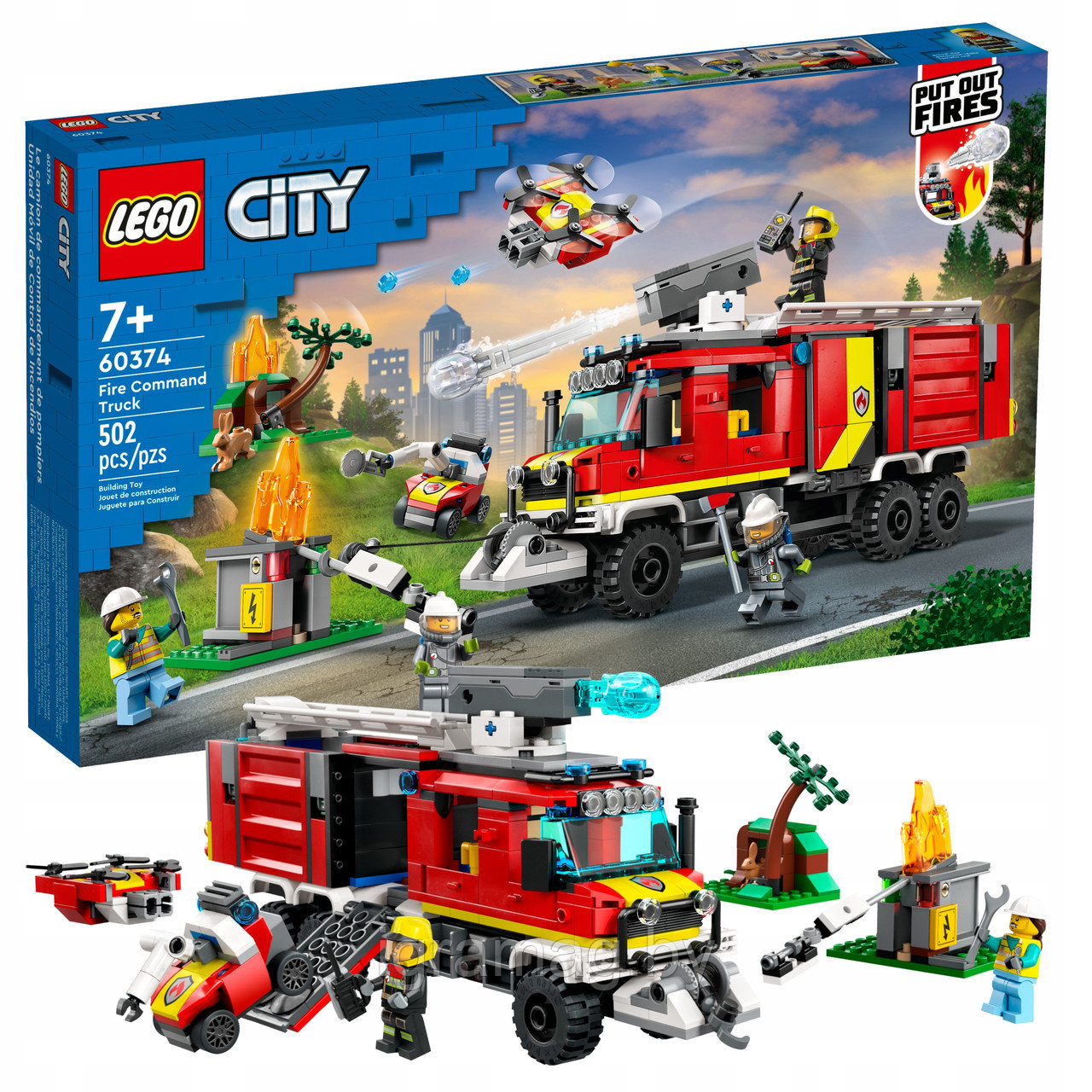 Конструктор Лего Сити Машина вездеход пожарного расчета LEGO City 2023