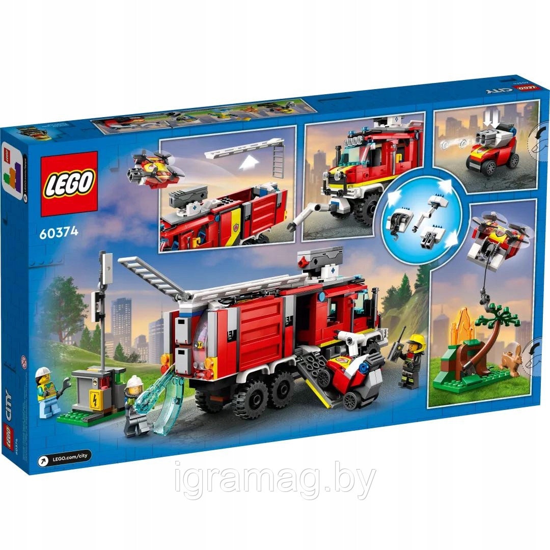 Конструктор Лего Сити Машина вездеход пожарного расчета LEGO City 2023 - фото 3 - id-p198509653