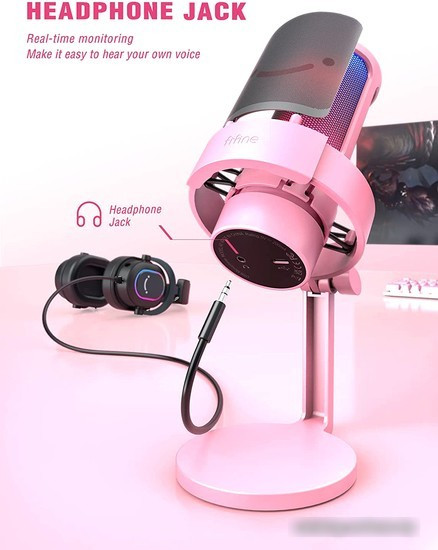 Микрофон FIFINE A8 (розовый) - фото 4 - id-p198509700