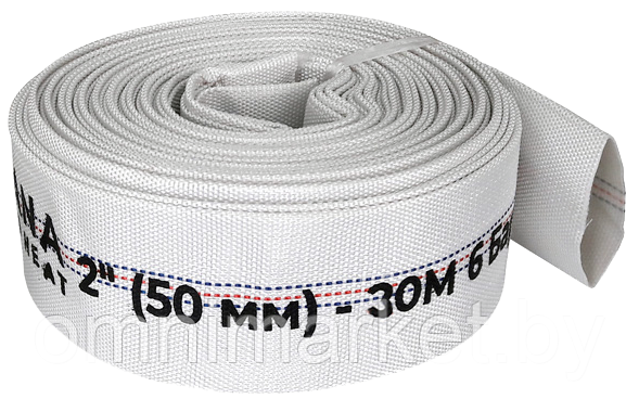 Шланг-рукав текстильный Gardana 50 мм (2") 30 метров 6 бар плоской намотки для дренажно-фекальных насосов