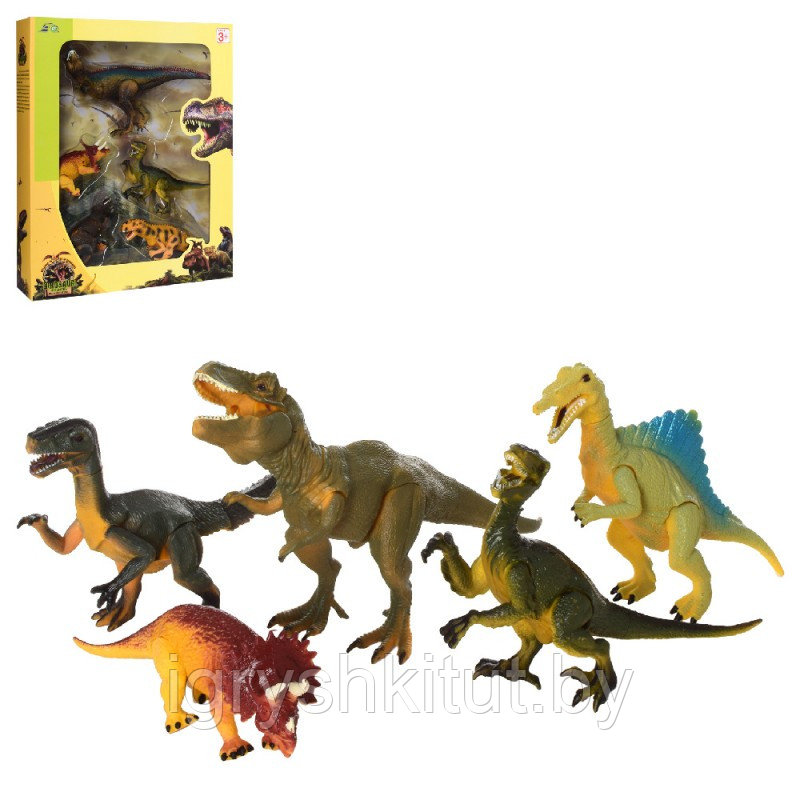 Игровой набор Динозавры, 2 вида, 5 шт - фото 1 - id-p198512870