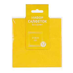 Набор бумажных салфеток, 25 см, желтый 530-279
