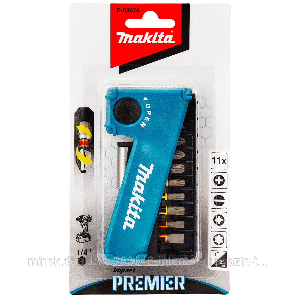 Набор ударных бит Impact Premier (11 шт) MAKITA (E-03573) - фото 1 - id-p154419862