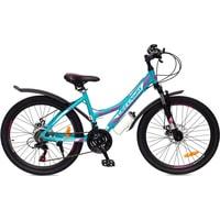 Велосипед Greenway 4930M 24 р.15 2021 (бирюзовый/розовый) - фото 1 - id-p198531920