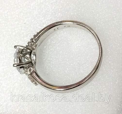 Кольцо 20 Xuping со стразами женское красивое серебристое бижутерия Ксюпинг Хюпинг - фото 2 - id-p157040102