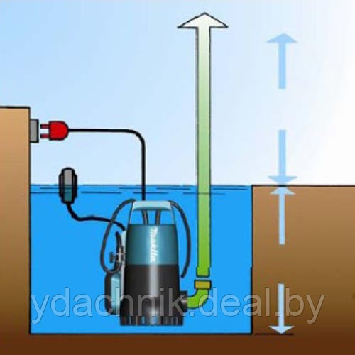 Погружной насос для чистой воды MAKITA PF 0800 - фото 2 - id-p198543395
