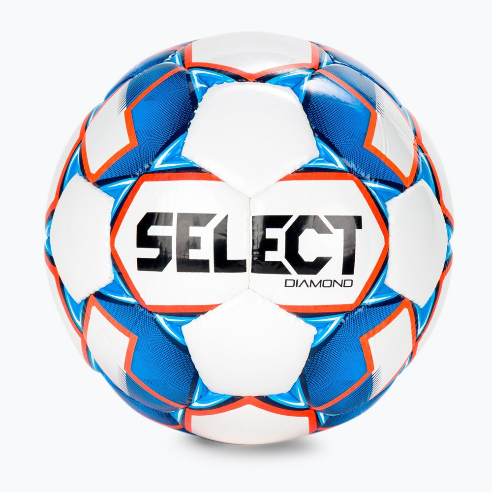 Мяч футбольный №4 Select Diamond 4 white/blue/orange, фото 1