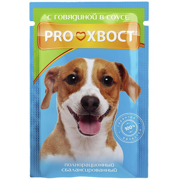 "ProХвост" Пауч для собак с говядиной в соусе 85г - фото 1 - id-p198543912