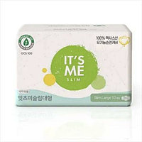 It's Me organic cotton Прокладки женские гигиенические с крылышками, 4 капли It's Me Slim organic cotton pads