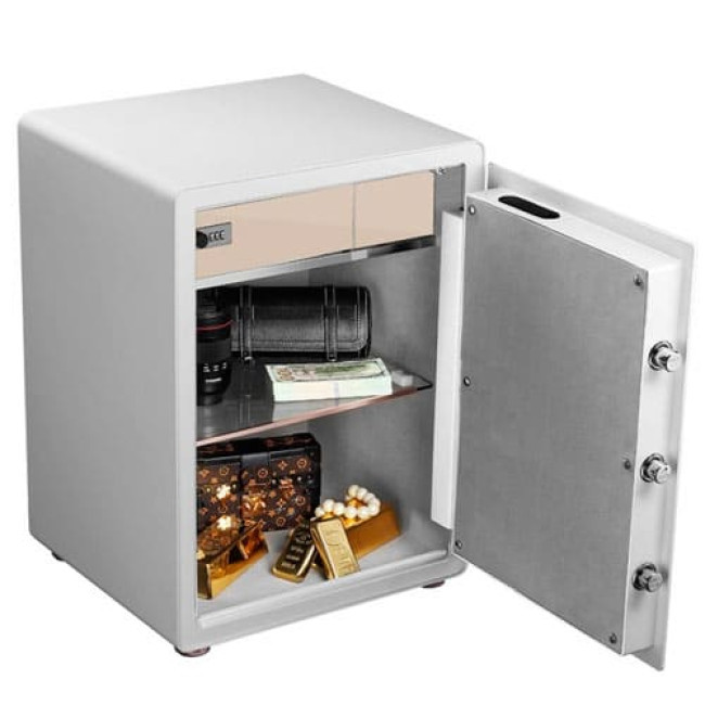 Сейф электронный CRMCR Cayo Anno Iron Pro Safe Box (BGX-X1-60MP) Белый - фото 4 - id-p198543746