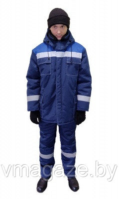 Куртка рабочая утеплённая "Легион" (т.синий/василек) - фото 1 - id-p198545038