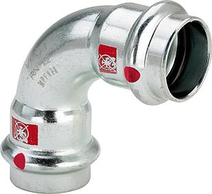 558154 Пресс-отвод оцинкованный Viega d 28-90°