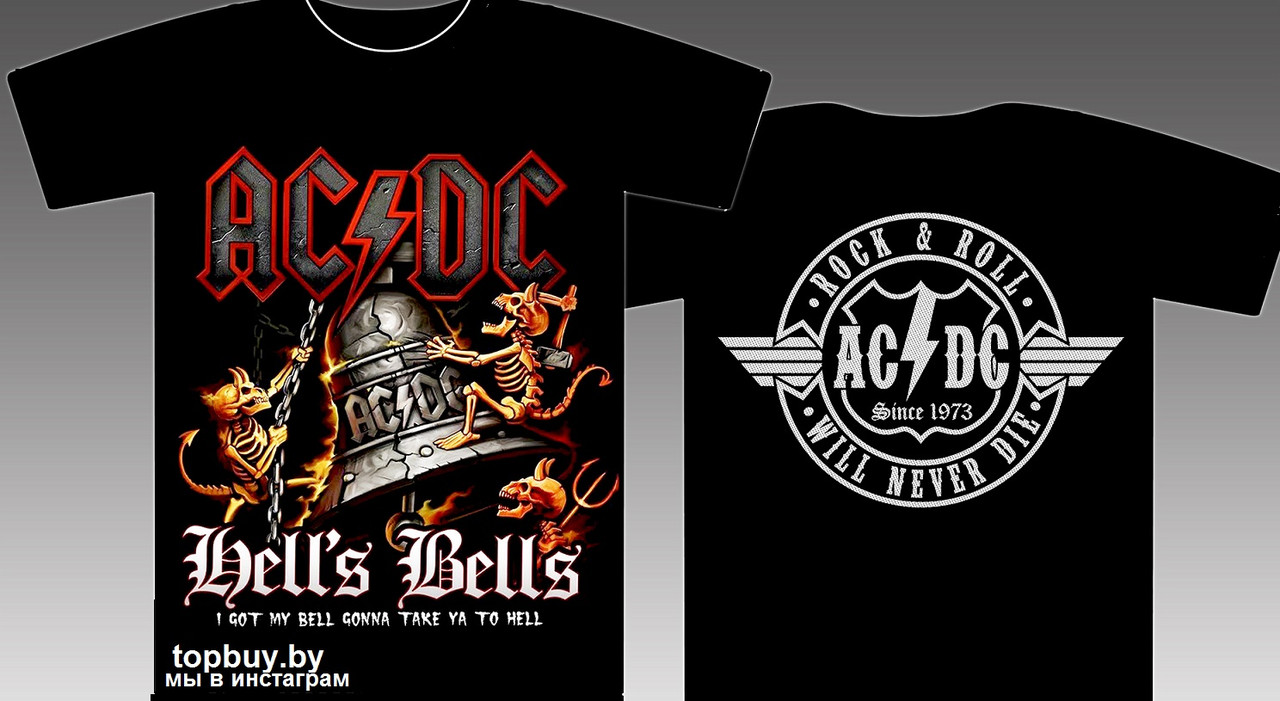 Футболка AC/DC,  Hells Bells.
