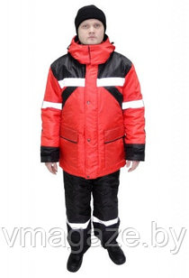 Куртка утеплённая "Монблан-Люкс"(красно-черная)