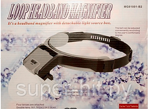 Бинокуляр Лупа-очки с подсветкой MG81001-B2, фото 2
