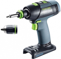 FESTOOL 576448 Аккумуляторная дрель-шуруповёрт T 18+3-Basic без аккумулятора, без зарядного устройства, патрон