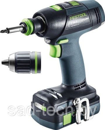 FESTOOL 576449 Аккумуляторная дрель-шуруповерт T 18+3 C 3,1-Plus 2 x аккумулятор BP 18 Li 3,1 C - фото 1 - id-p198563007