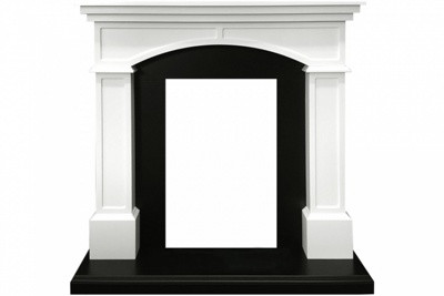 Портал для электрокамина Langford под классический очаг - белый с черным - фото 1 - id-p198569464
