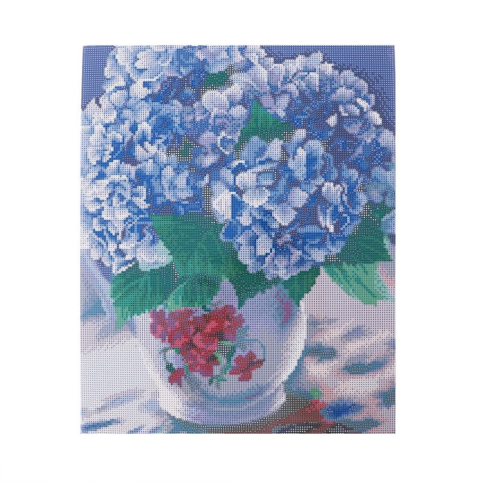 Алмазная мозаика с полным заполнением «Цветы в вазе» 40х50 см, на подрамнике - фото 3 - id-p198572800