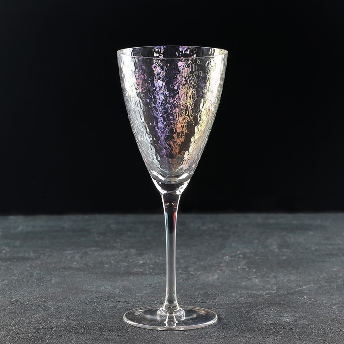 Бокал стеклянный для вина Magistro «Жемчуг», 400 мл, цвет перламутровый - фото 2 - id-p198573563