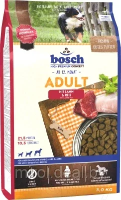 Корм для собак Bosch Petfood Adult Lamb&Rice - фото 1 - id-p198578941